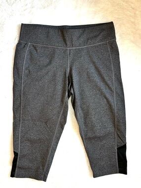 LUCY Powermax Ultimate Training Collection Crop L Workout Legging Pant Gray 18”